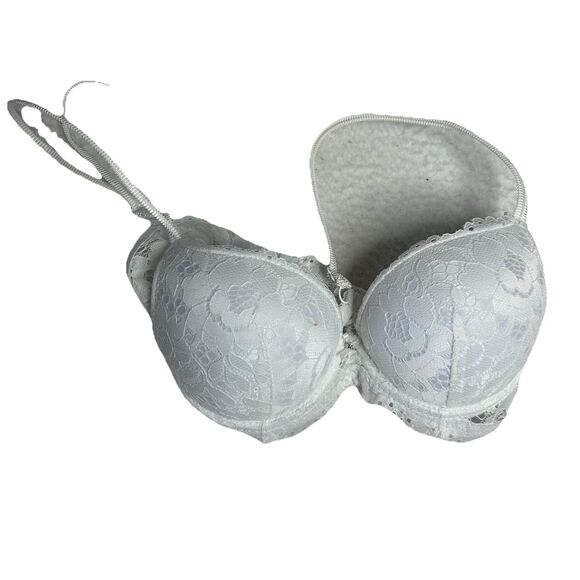 Cherries Bra 32A Push Up Padded Lace Bra White - Picture 1 of 2